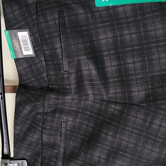 Dalia Mid Rise Narrow Leg Tummy Panel Built-In Pull-On Pants Black Plaid sz XL - Picture 5 of 16